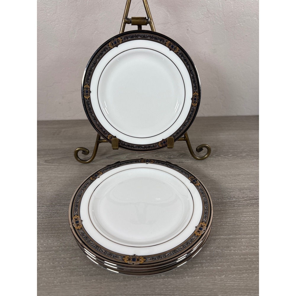 Lenox Vintage Jewel Bread and Butter Plates Set of 4 Fine Bone China 6.25in